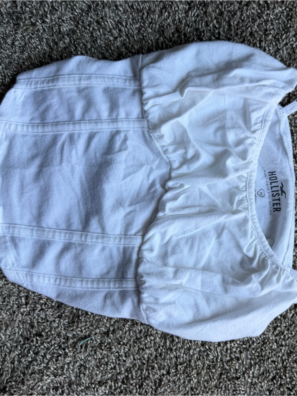 Hollister White Spaghetti Strap Bust Tank
